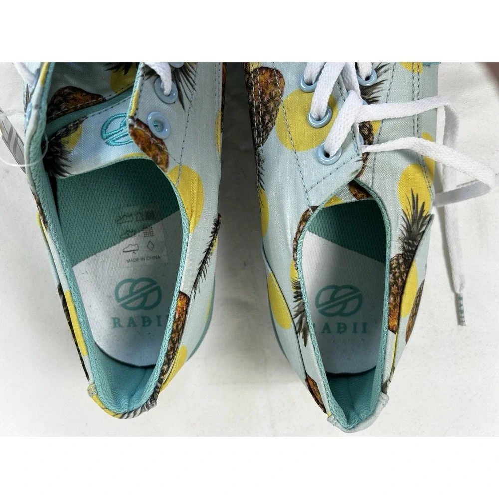 NWT Radii AXEL Mint Pineapple Lace Up Sneakers Shoes Men's Size 8 FM1052
